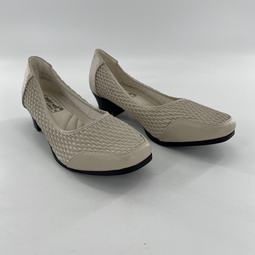 Comfort Well Pumps By Beacon Womens 8.5 M Nude Beige Chunky Block Heel - Picture 11 of 15