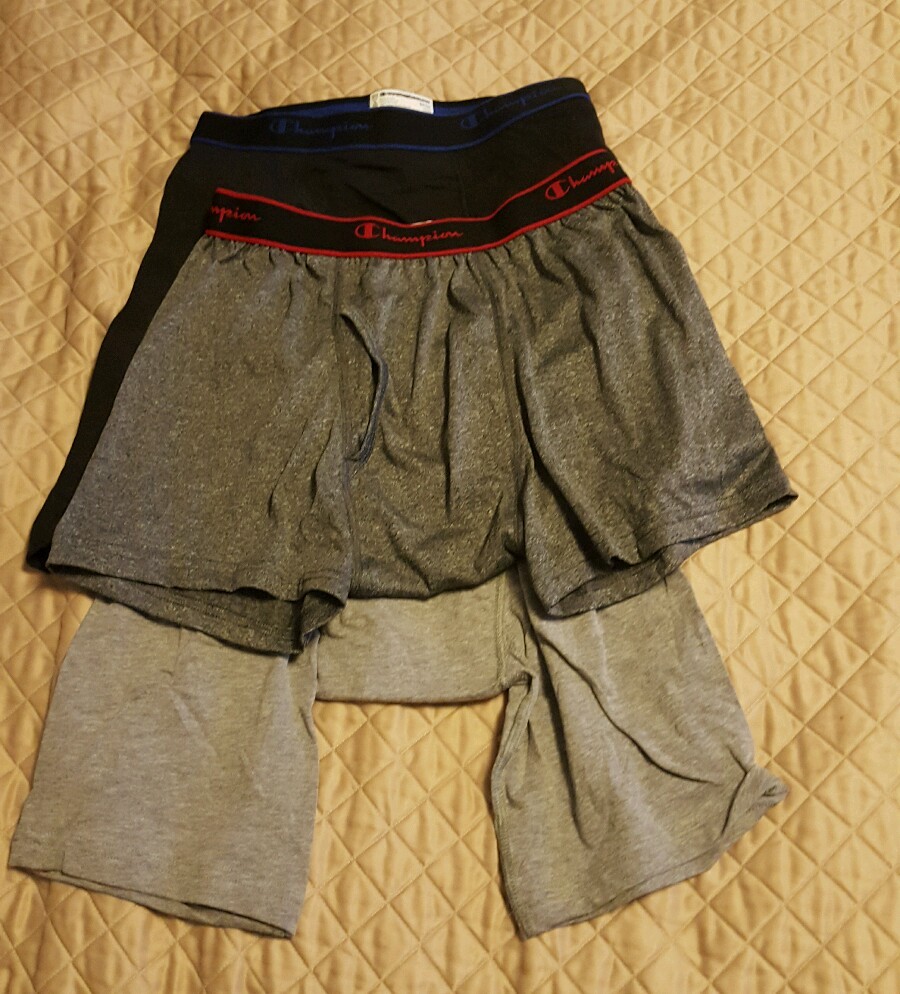 CHAMPION 3 mens cotton performance long leg boxer briefs black size S eBay