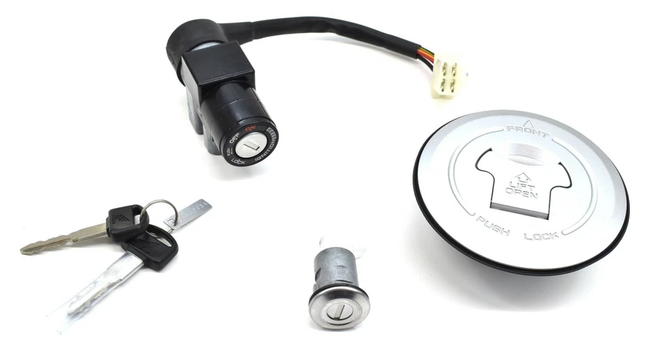 Juego de bloqueo interruptor de llave GROM 125 14-15 encendido bloqueo de asiento tapa de combustible OEM nuevo #G195* Foto 2 de 4