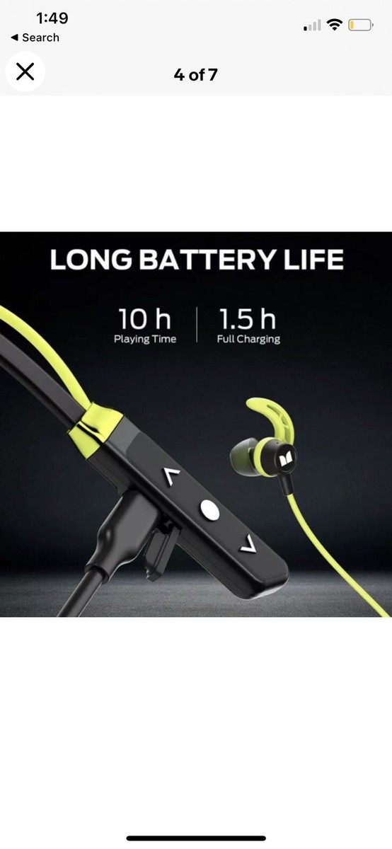 Wireless Earbuds Monster iSport Solitaire Lite Headphones New Sealed