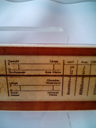 RARE! Vintage Slide Rule Faber-Castell ELECTRO 1/98/398 DRGM Germany w/Case,1940 - Picture 16 of 23