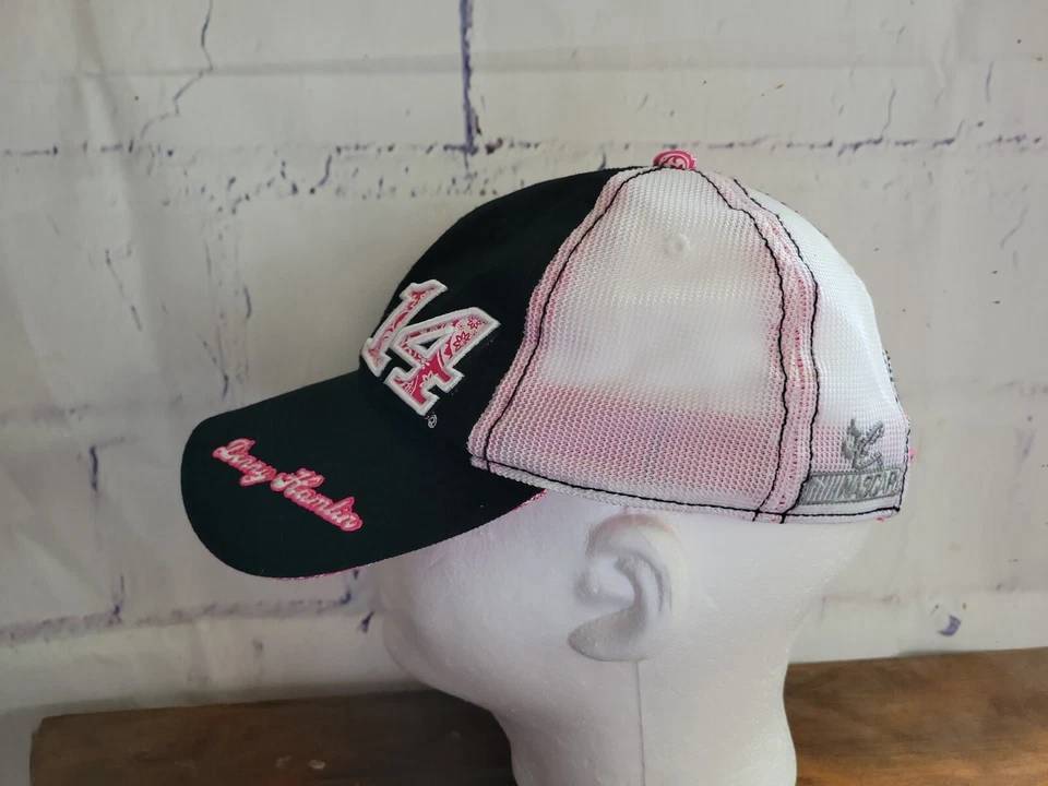 Nascar Denny Hamlin #14 женщин мяч крышка розовый черный сетки назад пейсли регулируемый - Изображение 2 из 4