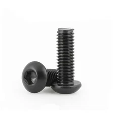  Black 304 Stainless Steel Pan Head Socket Head Cap Screw M2-M8 Bowl Cut 