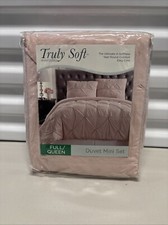 Truly Soft Everyday Pleated Duvet Set Full/Queen Blush New With Tags