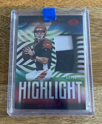 2021 Panini Illusions Joe Burrow Highlight Red Jersey Patch Holo #/99