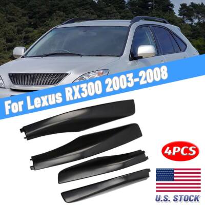 4pcs Roof Rack Rail End Cover Shell Cap For Lexus RX350 RX300 RX400h 2003-2009