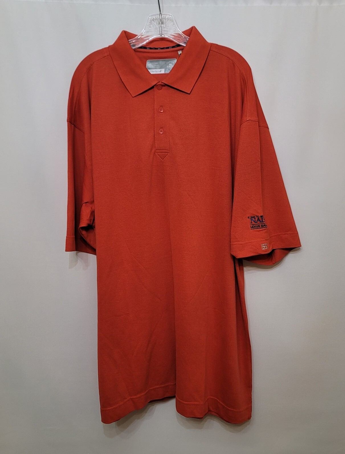 Polo Shirt Men Orange XXXL New Short Sleeve Nalley Lexus Galleria By Cutter Buck-image