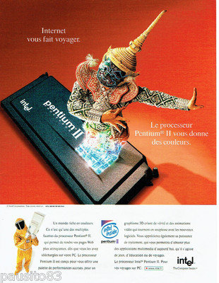 REKLAME WERBUNG 125 1998 Intel Inside Prozessor Pentium II PC