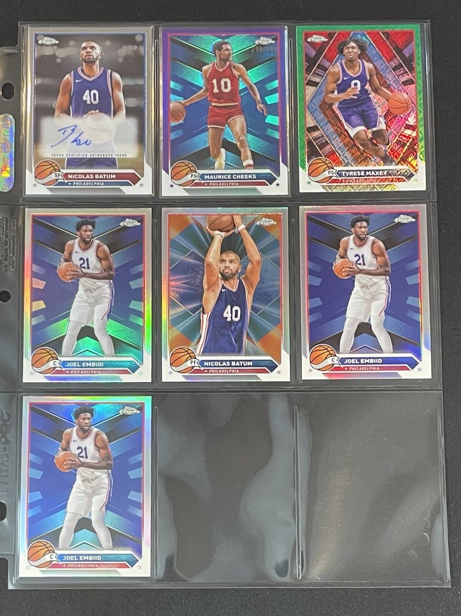 PHILADELPHIA 76ers Lot of 2023 Topps Chrome Basketball Cards 