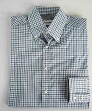 795 BRUNELLO CUCINELLI - "BASIC FIT" Blue Gingham Check Shirt - S