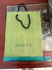 Authentic GUCCI Paper Shopping Gift Bag 14 X 10 X 5 1/2  Green