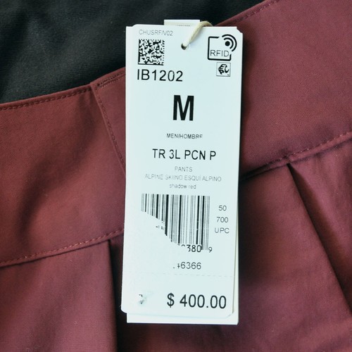 Adidas Terrex 3L Post-Consumer Techrock Snow Ski Pants Burgundy IB1202 Men's M - Picture 11 of 15