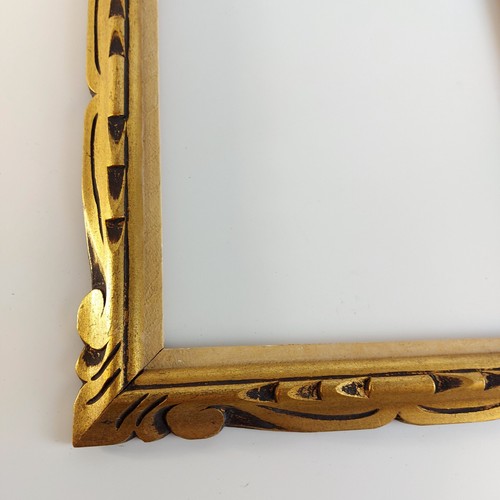 Antiker Jugendstil Art Deco Bilderrahmen geschnitzt Holz goldfarben passend für 12x 9,5" - Bild 6 von 14