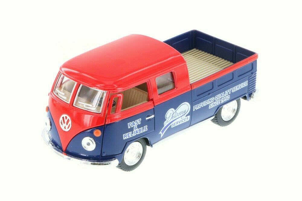 1963 Volkswagen Bus Double Cab Pickup Kinsmart Diecast Toy Car
