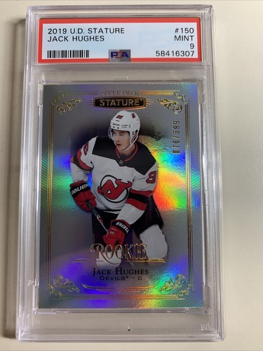 Jack Hughes 2019 Upper Deck Stature Hockey Rookie Card 150 Graded PSA 9 399 752615576875 EBay