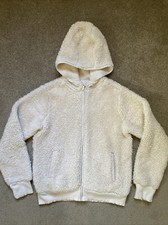 Athleta Girl Sz. L/12 So Snug Chantilly Cream Zip Up Sherpa Jacket Jersey Lined