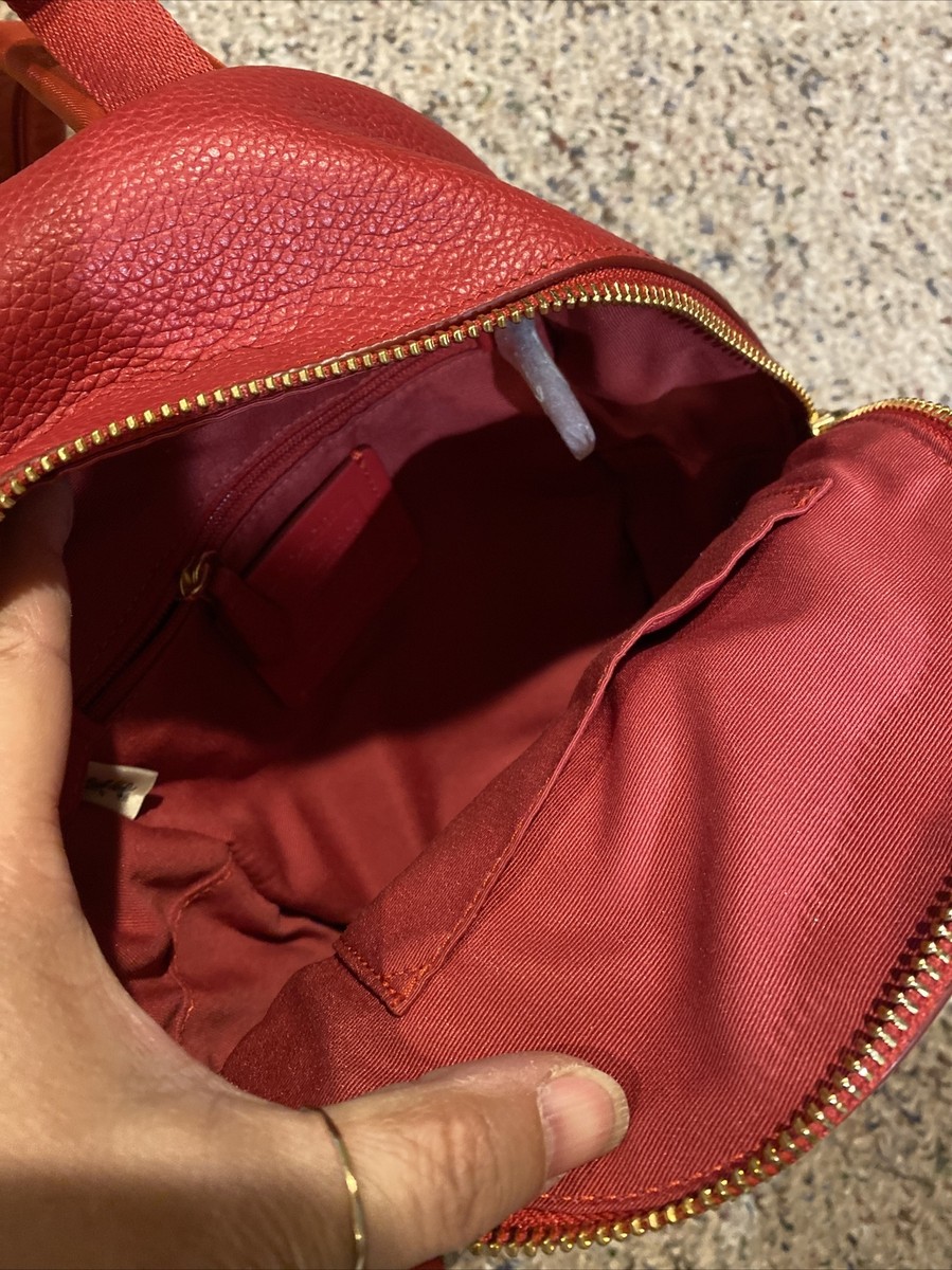 COACH Mini Charlie Backpack In Red Leather F38263 | eBay display picture 3