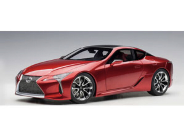 オートアート1/18 LEXUS LC500 Lexus LC500 Metallic Red Interior Color Dark Rose 1/18