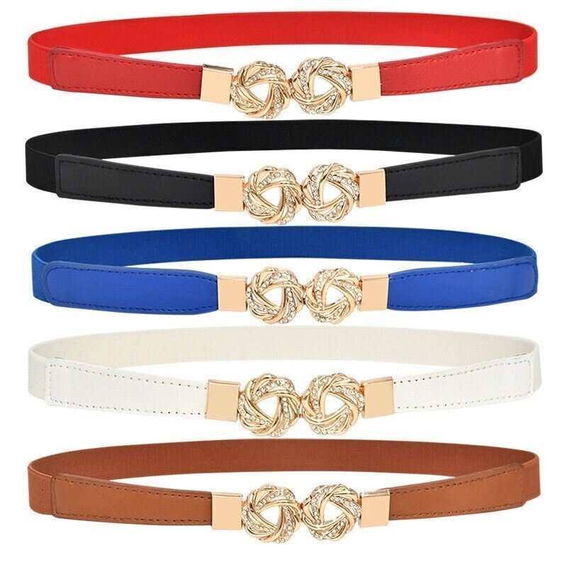 chinese dress ladies Wide Belts for Women Fashion Elastic Belt for Dresses Vintage Waist Belt  Ladies Stretchy Belt Gold Buckle,black 26