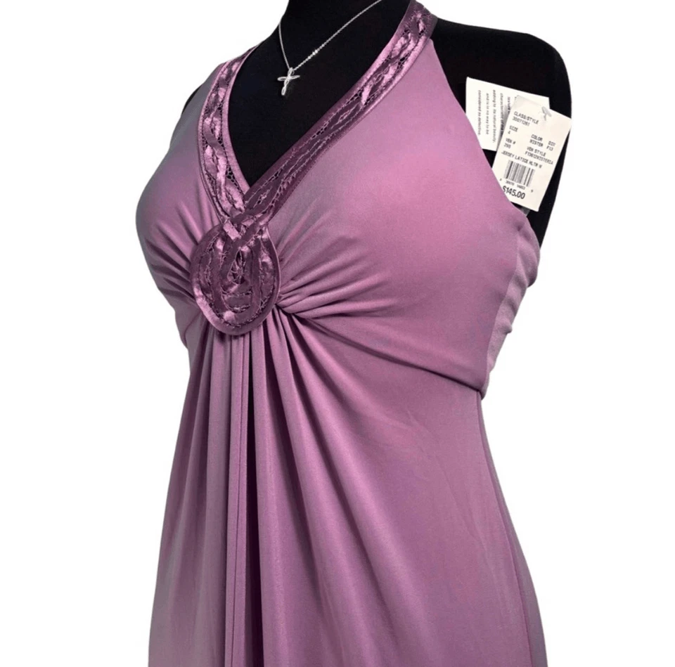 NWT David’s Bridal formal dress, bridesmaid, prom, wisteria/purple halter - Image 2 of 4