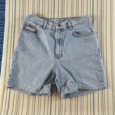 VTG Calvin Klein Denim Shorts Womens ACTUAL 30x5 Blue Zip Union Made READ 7906