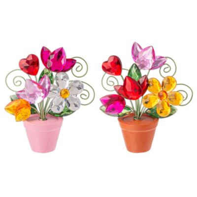 Ganz E3 Crystal Expressions 4'' Love Bloom Posy Pot Figurine - Choose Color