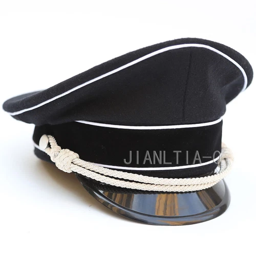 7 5/8 WW2 GERMAN OFFICER HAT M32 CAP WWII MILITARY GEAR BLACK