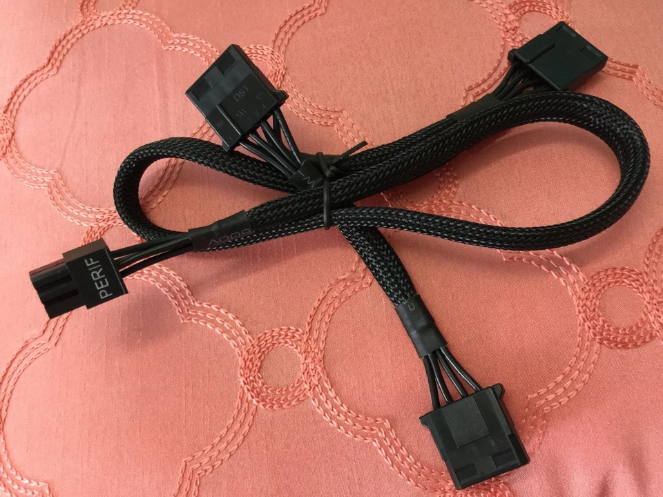 eVGA 6 pin to 3X IDE DRIVER POWER cable FOR EVGA SuperNOVA 550GM-650GM GOLD - Image 2 of 3