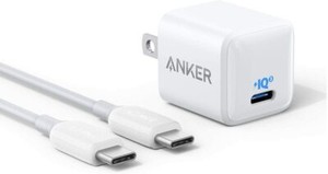 Anker Nano 18W USB C Wall Charger with 3ft USB-C Cable PIQ 3.0 Charging |Refurb - Click1Get2 On Sale