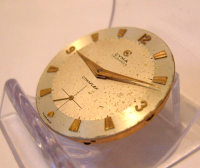Cyma Tavannes Swiss 17 Jewel Herren Cymaflex Big Armbanduhr Werk & Zifferblatt