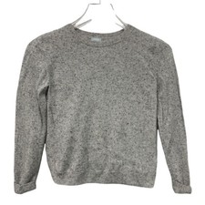 COS Kids Wool Sweater Gray Back Bow Marled Round Neck Size 6 / 8