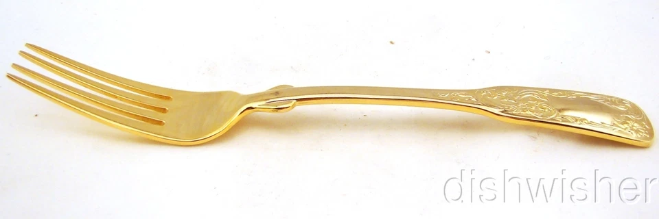 Towle 1690-ENGRAVED 24K Goldplated Dinner Fork(s) 8 1/4" - Image 2 of 4