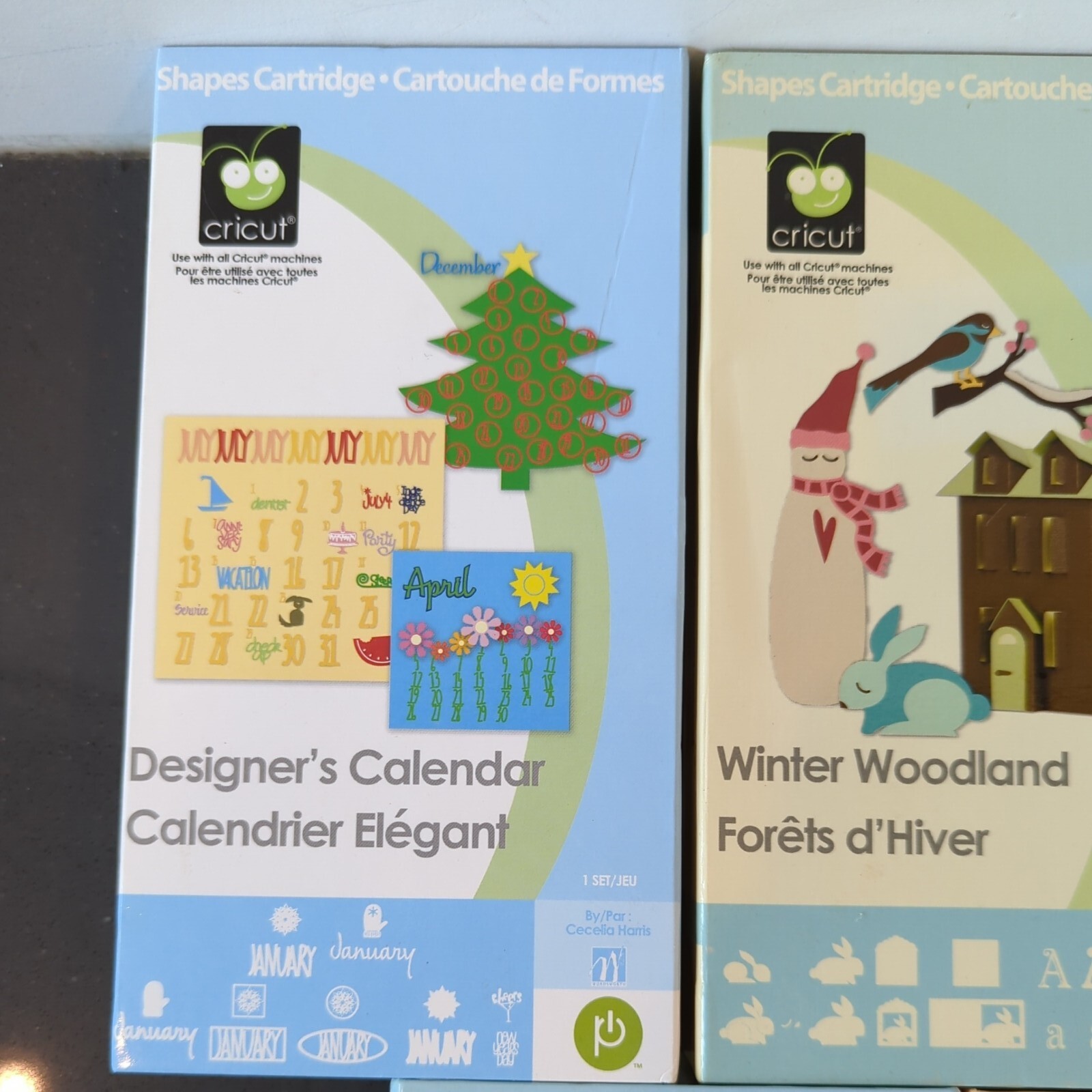 5 Cricut Cartridges Locker Talk/Going Places/Cuttin' Up/Calendar/Winter