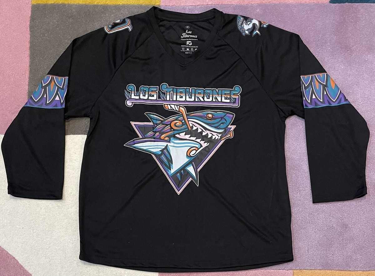 Los Tiburones San Jose Sharks Jersey Size Medium Black Abel