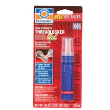 Bolt Fastener High Strength Thread Locker .35oz Twist Tube RED GEL PERMATEX