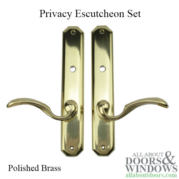 Ashley Norton Polished Brass Privacy Door Handles with Escutcheon Plates-image