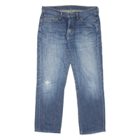 LEVI'S 514 Jeans Distressed Mens Blue Slim Straight Stone Wash W32 L30