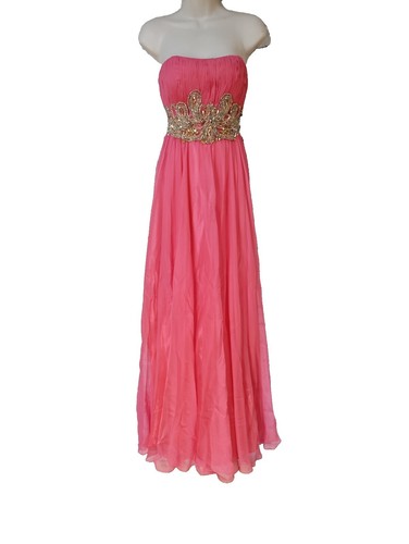 strapless open back dress Pre-loved Princess Polly Pink Floral Strapless Dress  GrandDays