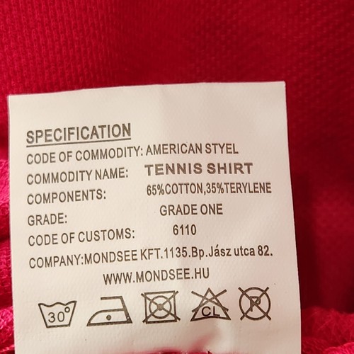 American Style Men size XL Pink Polo Budapest Hungry Embroidered (19) - Picture 6 of 6