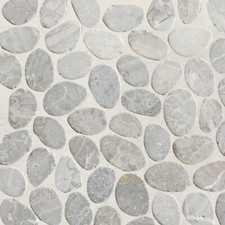 Smoke Grey Sliced Pebble Mosaic Wall  Floor Tile  11.37/SqFt 