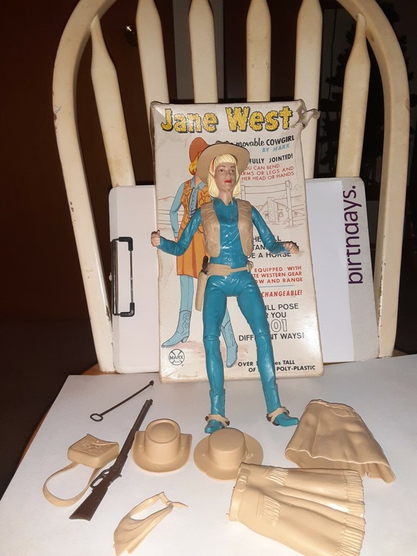 Vintage Marx Johnny West Best of the West Jane West with original box 