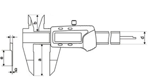 Mib Digital Caliper with Extra Thin Measuring Beak to Choose - Picture 2 of 2