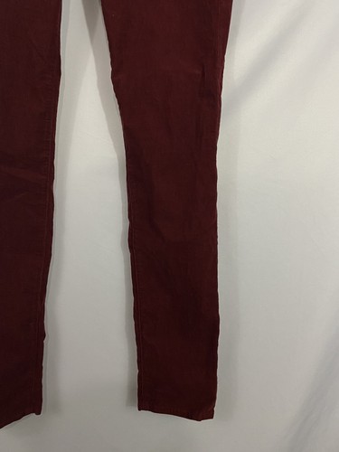 AG Adriano Goldschmied Womens Size 28 Red Low-Rise Skinny Corduroy Pants - Picture 2 of 6