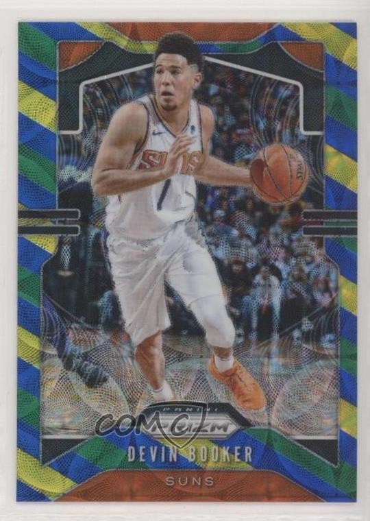 2019-20 Panini Prizm Choice Blue Yellow & Green Prizm Devin Booker #67 00e8