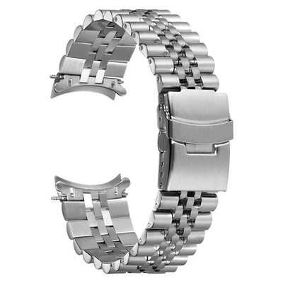 22MM 316L Solid Jubilee Stainless Steel Silver Watch Band Curved for Seiko NEW