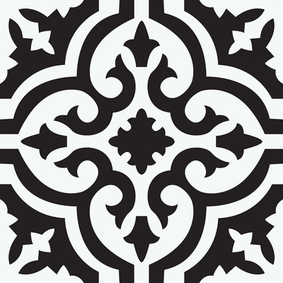 Parma Peel & Stick Floor Tiles, Black