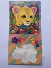 Authentique mini bande autocollant partielle Lisa Frank LION CUB années 1990 rare OCCASION