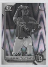 2022 Bowman Draft Chrome Black & White RayWave Refractor Trevor Martin 0x5e