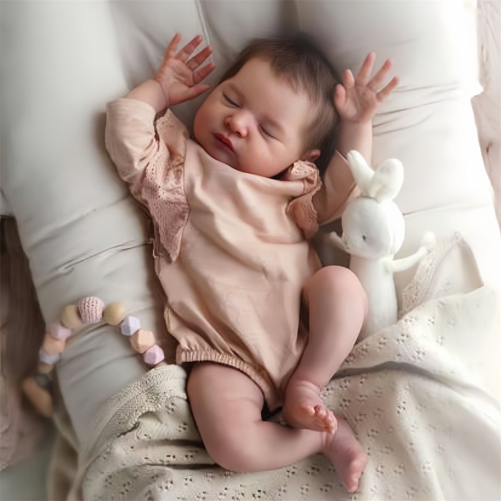 19 inch Realistic Reborn Baby Dolls Girl Sleeping Lifelike Newborn Baby Dolls