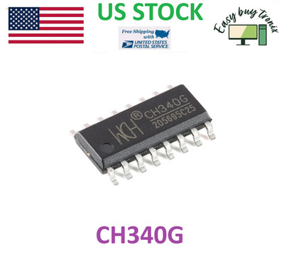 US Stock 5pcs CH340G R3 Board Free USB Cable Serial chip SOP-16 SMD IC